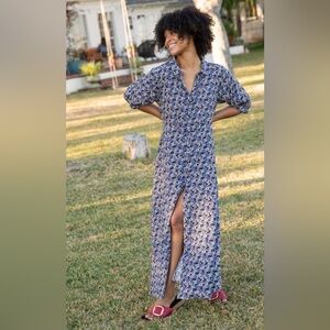 Natural Life Floral Button Front Maxi Dress